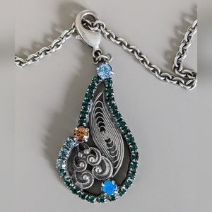 Sabika Long Necklace with Removable Pendant